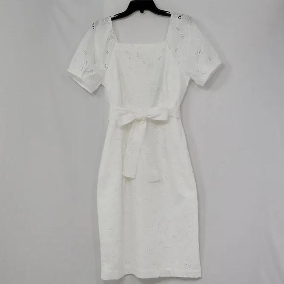 Ann Taylor Eyelet Puff Sleeve Dress - Picture 15 of 17